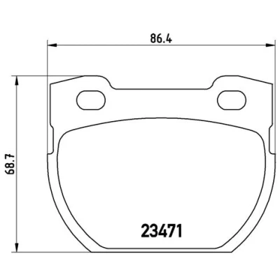 Kuva BREMBO P 44 006 Jarrupalat Ilman kulumisenilmaisinta tarvikkeita LAND ROVER: Defender SUV