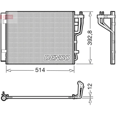 Kuva DENSO DCN41014 Ilmastoinnin Lauhdutin Vedenerottimella R 134a KIA: cee‘d I Hatchback, Farmari, HYUNDAI: i30 Hatchback