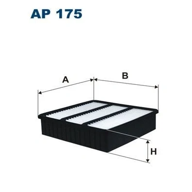 Kuva FILTRON AP 175 Ilmansuodatin 51,5 213,5 205 Suodatinpanos MITSUBISHI: Outlander I SUV, Lancer 7 Limousine,