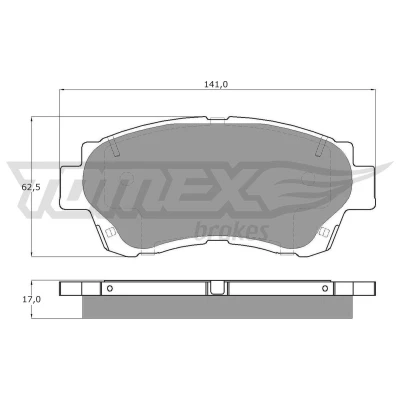 Kuva TOMEX brakes TX 13 72 Jarrupalat Etuakseli akustisella kulumavaroittimella Tarvikkeilla TOYOTA: Camry IV Sedan, Corolla VIII Altezza