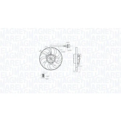 Kuva MAGNETI MARELLI 069422876010 Jäähdyttimen Tuuletin 294 12 114 VOLKSWAGEN: Golf 4 Variant, 4, Bora Sedan, AUDI: A3 Hatchback, SKODA: Fabia 1 Combi
