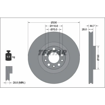 Kuva TEXTAR 92337905 Jarrulevyt ALFA ROMEO: Giulia Sedan, Stelvio