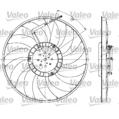 Kuva VALEO 698610 Jäähdyttimen Tuuletin 380 12 300 AUDI: A6 C5 Avant, A4 B6 Sedan, B7 Avant
