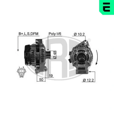 Kuva ERA 210384A Laturi 14V 120A VOLVO: V50, S40 II, FORD: Focus 2 Kombi, 2, C Max