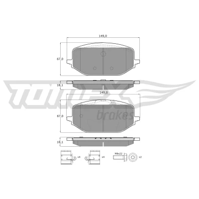 Kuva Jarrupalasarja, levyjarru TOMEX Brakes TX 60 54
