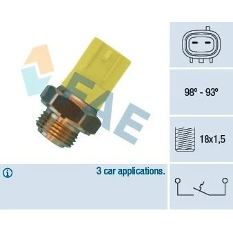 Kuva Lämpökytkin, jäähdyttimen puhallin SUZUKI SWIFT Halvkombi II OE 0003043V002000000, 17680 50F10, 96065719