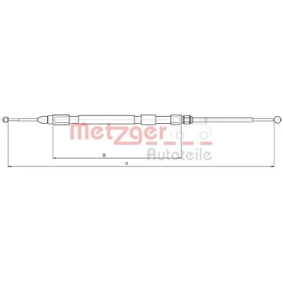 Kuva METZGER 10.4158 Käsijarruvaijeri Taakse, vasen 1681/1170 COFLE BMW: 5 Sedan
