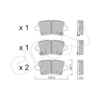 Kuva CIFAM 822 1181 0 Jarrupalat akustisella kulumavaroittimella OPEL: Insignia B Grand Sport, Sports Tourer