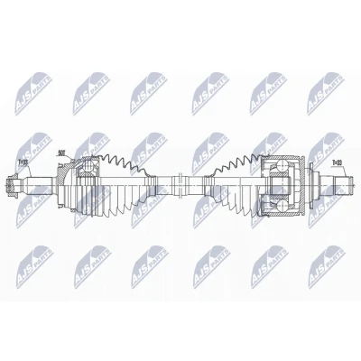 Kuva Vetoakseli, Taka akseli, vasen MITSUBISHI PAJERO IV, Van IV OE 3715A098