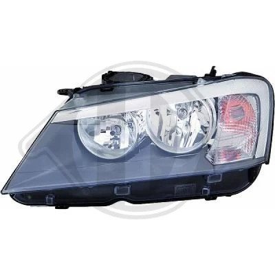 Kuva DIEDERICHS 1276981 Ajovaloumpio Vasen W5W, PY21W, H7/H7 Valokorkeussäätimen moottorilla BMW: X3
