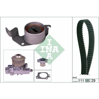 Kuva INA 530 0302 30 Vesipumppu + Jakohihnasarja Vesipumpulla MITSUBISHI: Carisma Sedan, Hatchback