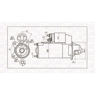 Kuva MAGNETI MARELLI 063721396010 Starttimoottori 12 2,2 10 FORD: Focus Mk1 Farmari, Hatchback