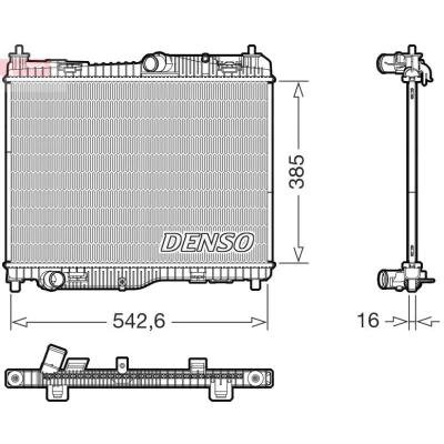 Kuva DENSO DRM10123 Jäähdytin 542mm 385mm 16mm