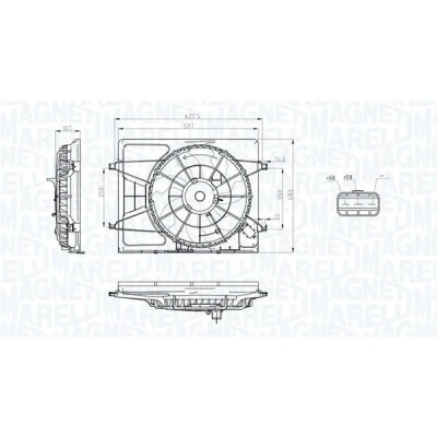 Kuva MAGNETI MARELLI 069422796010 Jäähdyttimen Tuuletin 420 12 110 KIA: cee‘d I Farmari