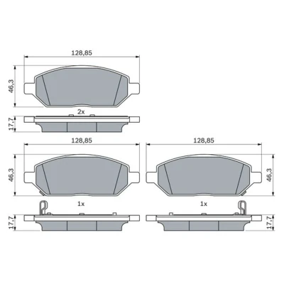Kuva BOSCH 0 986 424 842 Jarrupalat Low Metallic kulumisanturilla OPEL: Karl