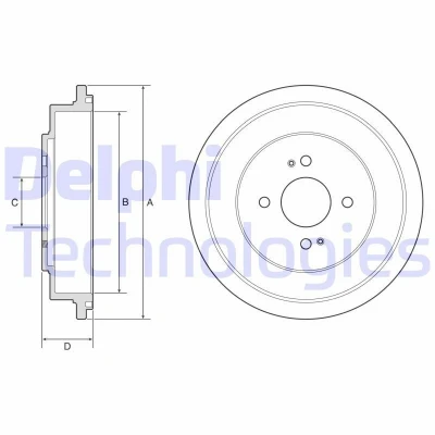 Kuva DELPHI BF614 Jarrurumpu ilman ABS sensorirengasta, pyöränlaakeria, laakeria 282