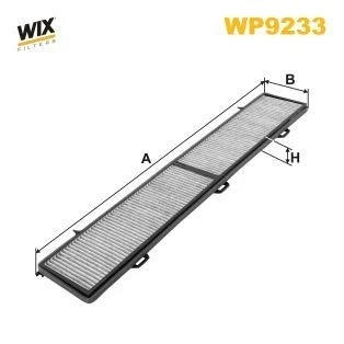 Kuva WIX FILTERS WP9233 Raitisilmasuodatin Aktiivihiilisuodatin 829mm 133,5mm 29mm BMW: 3 Touring, Sedan, Coupe