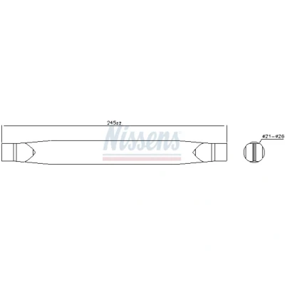 Kuva NISSENS 95623 Ilmastoinnin Kuivain R 134a FORD: FIESTA 6, 6 Van