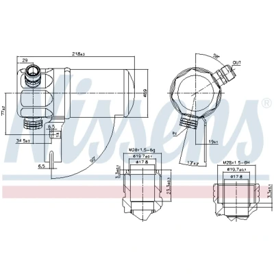 Kuva NISSENS 95263 Ilmastoinnin Kuivain R 134a Alumiini AUDI: A8 D2