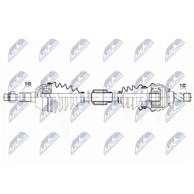Kuva Vetoakseli, Etuakseli, oikea Opel Meriva b minibus, minivan, van, Vauxhall mk II OE 13248623, 374765, 95520565