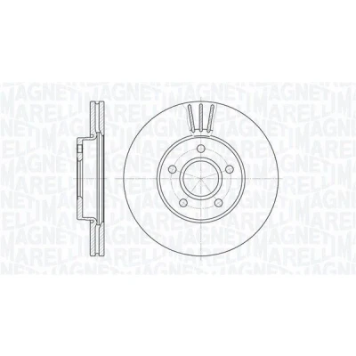 Kuva MAGNETI MARELLI 361302040136 Jarrulevyt 278, 278 25 5 63,5 tuuletettu sisältä VOLVO: V50, C30, S40 II, FORD: Focus 2 Kombi, 2, C Max