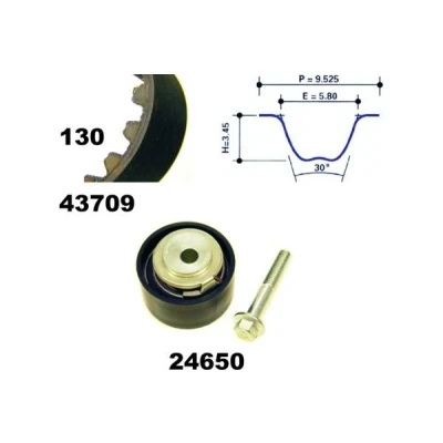 Kuva MAPCO 23632 Jakohihnasarja 130 Asennusmateriaalilla FORD: Transit Mk4 Bussi, Van