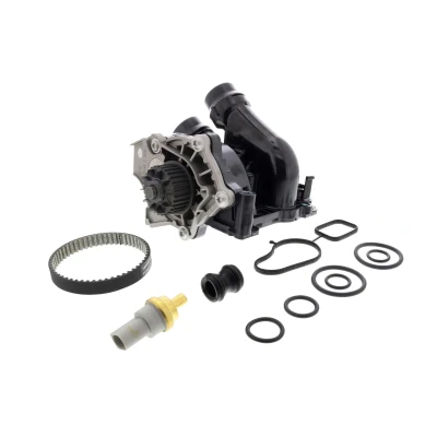 Kuva VEMO V15 99 2114 Termostaatti 95 Tiivisteillä Pidikkeellä, Hihnalla, laipalla, Anturilla, Termostaatilla Kopalla, Muovikotelo VOLKSWAGEN: GOLF 6
