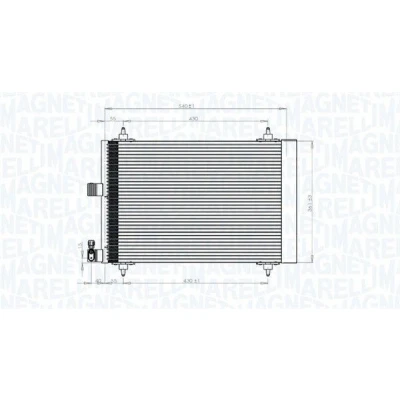 Kuva MAGNETI MARELLI 350203839000 Ilmastoinnin Lauhdutin Vedenerottimella 540x361x16 361 540 16 CITROËN: C5 II Farmari, III 3