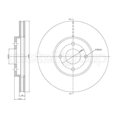 Kuva METELLI Jarrulevy FORD: Focus Mk1 Hatchback, Farmari 300,1mm 24,0mm 4 Tuuletettu 23 1673C Jarrulevyt