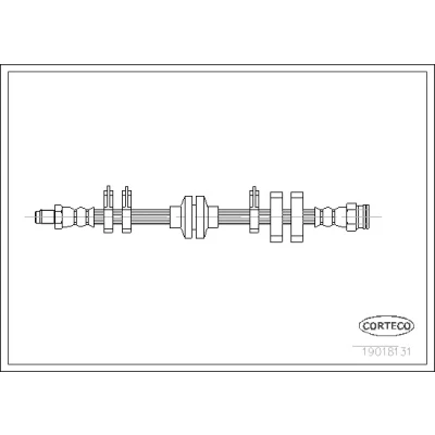 Kuva Jarruletku, Etuakseli, Edessä, Vasen, Oikea FIAT TEMPRA, TEMPRA S.W., TIPO, LANCIA DEDRA, DEDRA SW, DELTA II OE 7609087, 7655156, 82468102