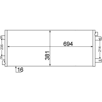 Kuva MAHLE ORIGINAL AC 527 000S Ilmastoinnin Lauhdutin ilman vedenerotinta 14 14,2 688, 694 NISSAN: Interstar Van, Bussi