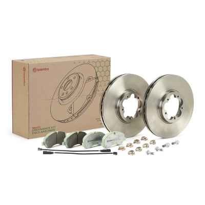 Kuva BREMBO KT 10 012 Jarrupalasarja Levyjarru tuuletettu sisältä Tarvikkeilla Jarrusatulan ruuveilla Sis. kulumisenilmaisimen