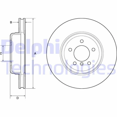 Kuva DELPHI BG9159C Jarrulevyt 348 30 5 Tuuletettu pinnoitettu hiiliteräs ilman pyöränlaakeria, ABS sensorirengasta BMW: Z4 Roadster