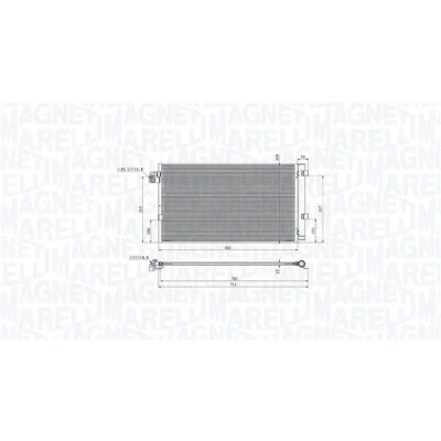 Kuva MAGNETI MARELLI 350203104700 Ilmastoinnin Lauhdutin Vedenerottimella 359 645 12