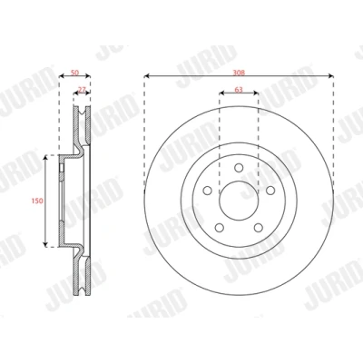 Kuva Jarrulevy, Etuakseli FORD FOCUS Turnier IV, KUGA III OE 2305506, JX611125BEB