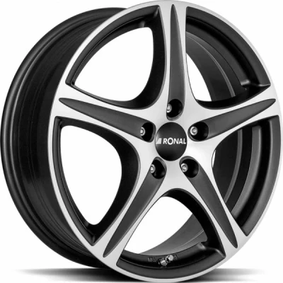 Kuva RONAL R56 Matt Black front cut 6.5x16 5/114.3 ET40 B66.1