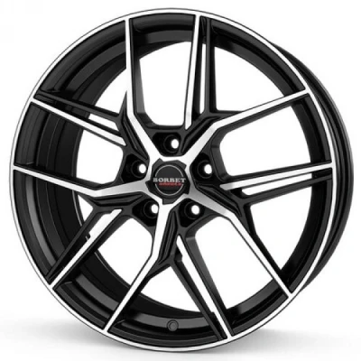 Kuva BORBET QX Black Polished Matt 8.5x20 5/112 ET30 B66.5 Alumiinivanteet