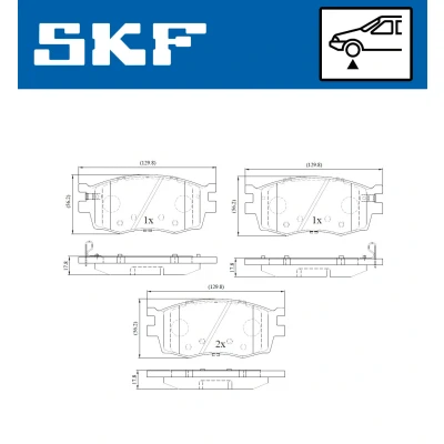 Kuva SKF VKBP 80201 A Jarrupalat akustisella kulumavaroittimella