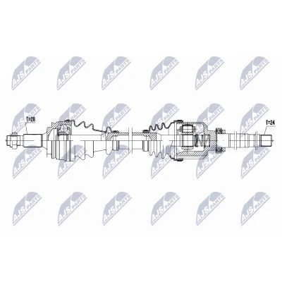 Kuva Vetoakseli, Etuakseli, oikea CITROËN, PEUGEOT, TOYOTA OE 1617416480, 1617716480, 1631735080
