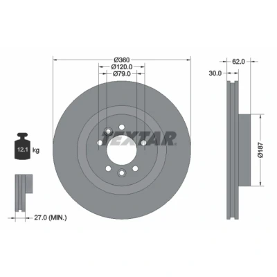 Kuva TEXTAR PRO+ 92283205 Jarrulevyt LAND ROVER: Range Rover Sport, Discovery 5, 4