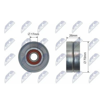 Kuva Kiristysrulla, moniurahihna CHRYSLER VOYAGER IV, JEEP CHEROKEE OE 0 4861 630AA, 630AB, 04861630AA