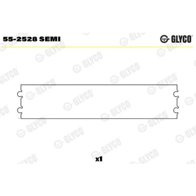 Kuva GLYCO 55 2528 SEMI Laakerin holkki, kiertokanki