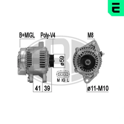Kuva ERA 209377A Laturi 14V 80A TOYOTA: Yaris I Hatchback, Verso