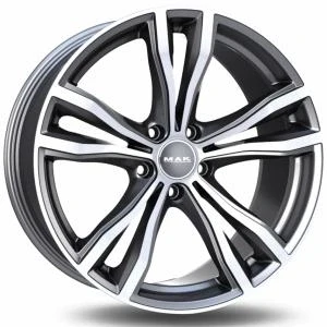 Kuva MAK X Mode Gunmetal Machined Face 9x19 5/120 ET37 B74.1