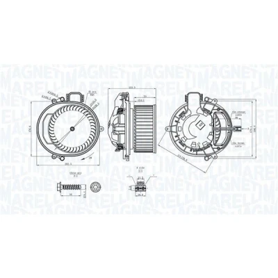 Kuva MAGNETI MARELLI 069412722010 Lämmityslaitteen Puhallin BMW: 3 Touring, GT