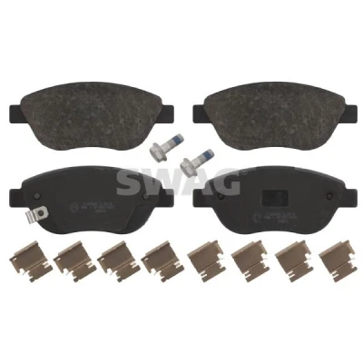 Kuva SWAG 40 91 6630 Jarrupalat Etuakseli akustisella kulumavaroittimella Kiinnitysmateriaalilla OPEL: Corsa D Hatchback, FIAT: 500L