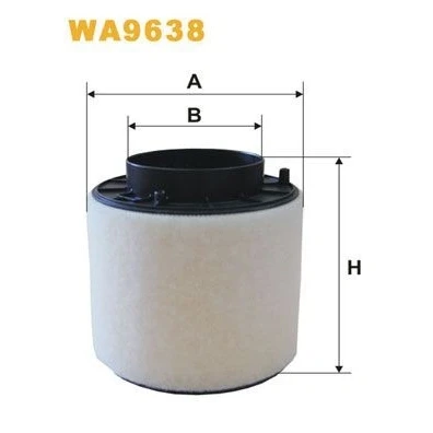 Kuva WIX FILTERS WA9638 Ilmansuodatin 167mm 168mm Suodatinpanos AUDI: A4 B8 Avant, A5 Sportback, Sedan