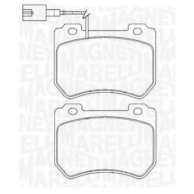 Kuva MAGNETI MARELLI 363916060423 Jarrupalat kulumisanturilla ALFA ROMEO: 159 Sportwagon, Sedan, Brera