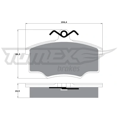 Kuva TOMEX brakes TX 10 57 Jarrupalat Etuakseli AUDI: 80 B3