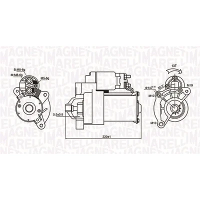Kuva MAGNETI MARELLI 063720594010 Starttimoottori 12 1,4 11 CITROËN: Jumper I Van, II Bussi, Van
